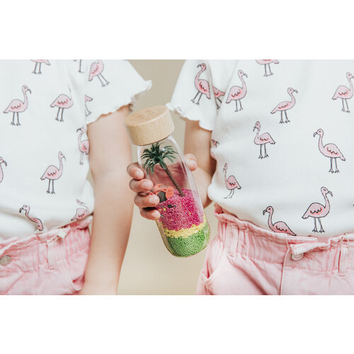 Petit Boum Sensorische fles flamingo