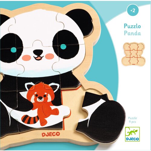 Djeco Houten puzzel 'Panda' 9 st