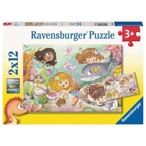 Ravensburger puzzel kleine Feeën en Zeemeerminnen (2 x 12)