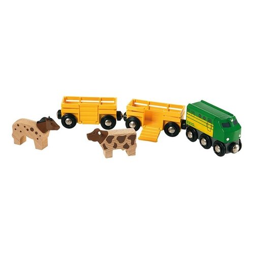 Brio Boerderij trein met 2 wagons en 2 koeien