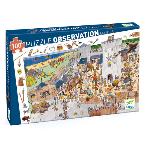 Djeco Puzzel 'Het sterke fort' 100 st