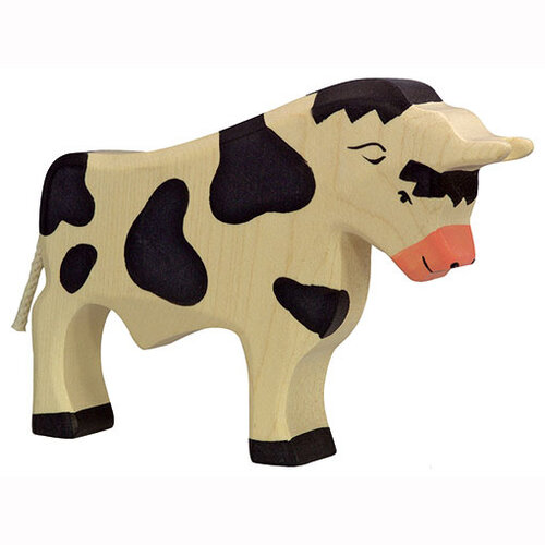 Holztiger Houten stier zwart