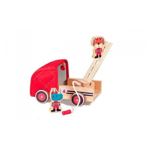 Lilliputiens Houten brandweerwagen Marius