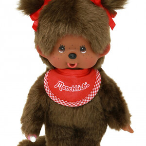 Monchhichi Monchhichi meisje met slab rood 20 cm