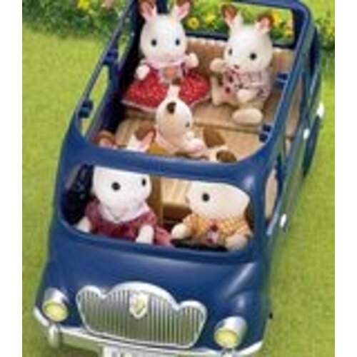 sylvanian families Blauwe 7-zits familiewagen Sylvanian