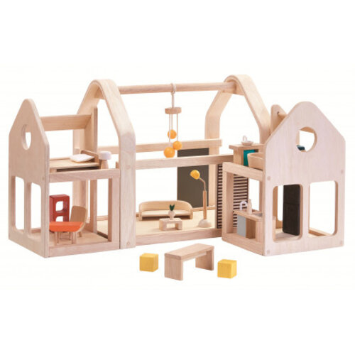 PlanToys Schuif en go poppenhuis