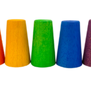 Papoose Papoose Toys Mini Rainbow Cones/7pc