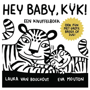 hey baby zwart wit knuffelboek