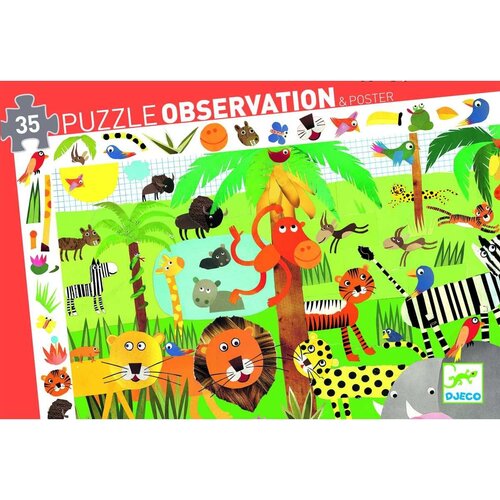 Djeco Puzzel 'Jungle' 35 st