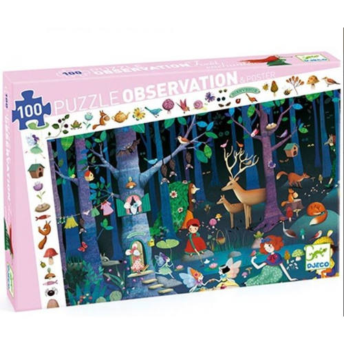 Djeco Puzzel 'betoverd bos', 100 st