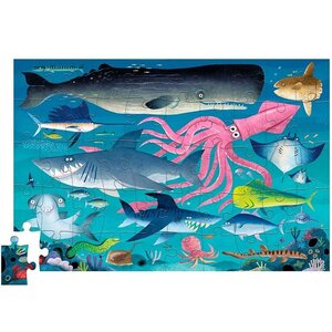 Crocodile Creek shimmering sharks puzzel - 60 stuks