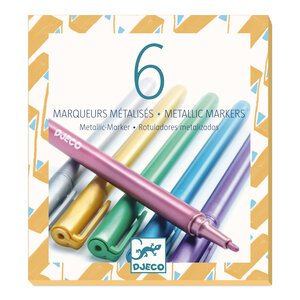 Djeco Kleuren - 6 Metallic Stiften
