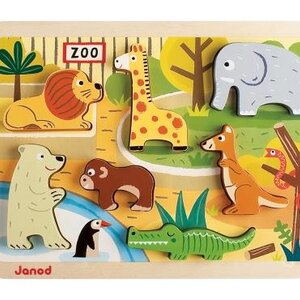 Janod Janod - Chuncky puzzel 'dierentuin' 7st