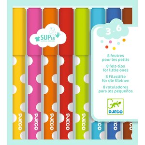 Djeco Djeco - 8 viltstiften voor de kleintjes (3-6j)