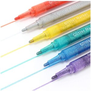 Djeco 6 glitterstiften Djeco 6 glitterstiften