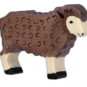 Houten schaap, zwart, staand