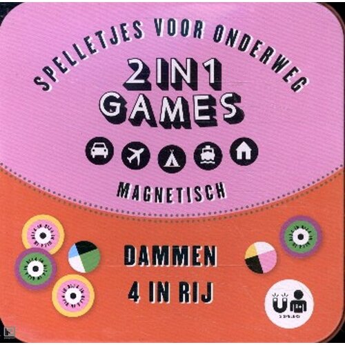 Magnetisch 2 in 1 spel Dammen en 4 in rij