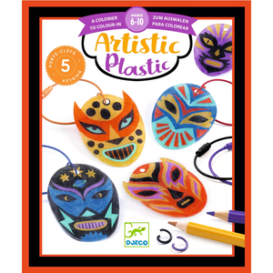Djeco Artistic Plastic - Sleutelhangers maskers