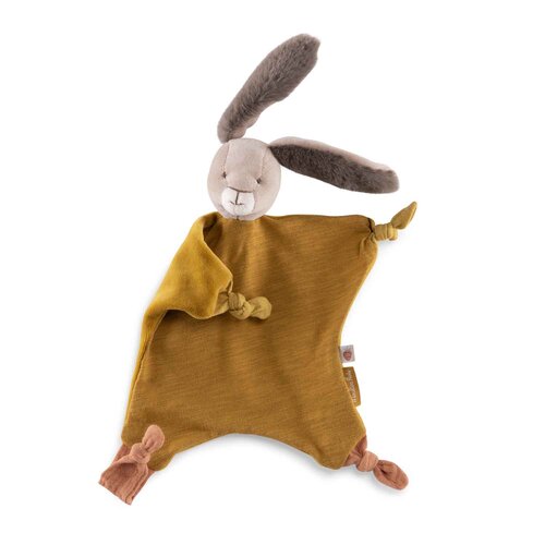 Moulin Roty Knuffeldoekje oker  'Trois Petits Lapins'