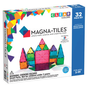 Magna-Tiles MAGNA-TILES® Clear Colors 32 Piece Set