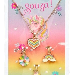 Souza Giftpack Eenhoorn, Ketting + 3 bedeltjes