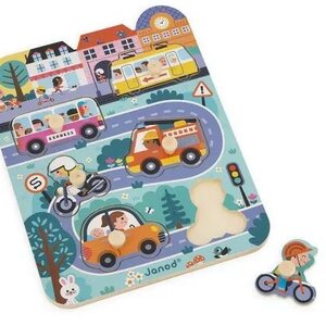 Janod Janod - Houten inlegpuzzel 'Stad' 6st