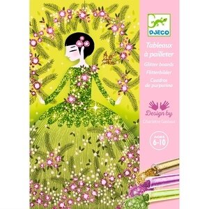 Djeco Knutseldoos - Glitterpoeder 'jurken met glitters' (6-10j)