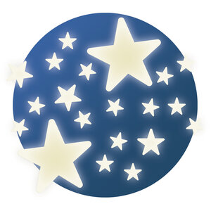 Djeco Decoratie - Glow in the dark stickers 'sterren'