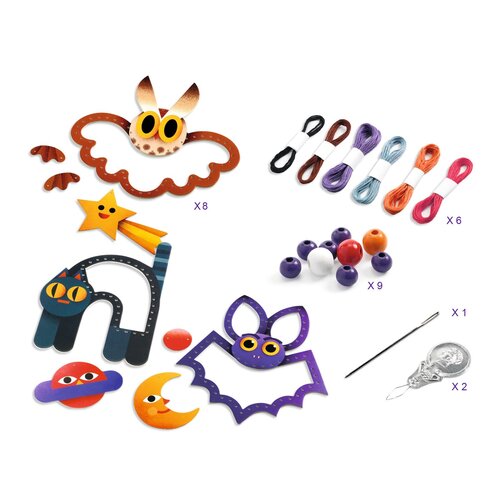 Djeco Djeco - knutseldoos 'De nacht' - decoratieve mobiel  - 6-10j