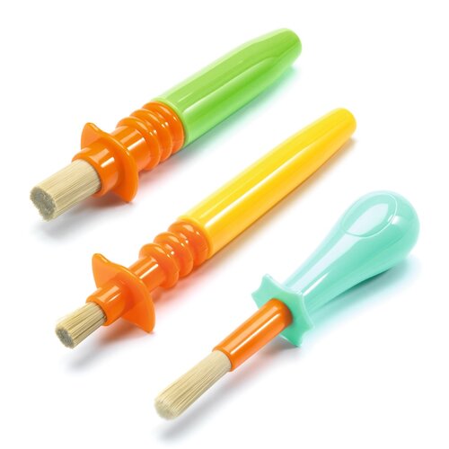 Djeco Djeco - 3 ergonomische verfborstels voor kinderen (3-6j) Djeco Djeco - 3 ergonomische verfborstels voor kinderen (3-6j)