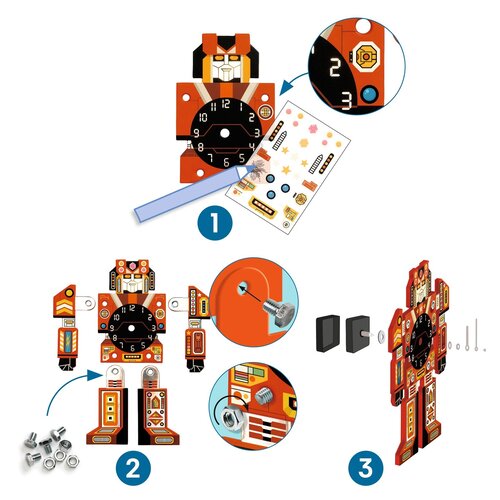 Djeco DIY - Werkende klok maken 'Robottime' (+6j)
