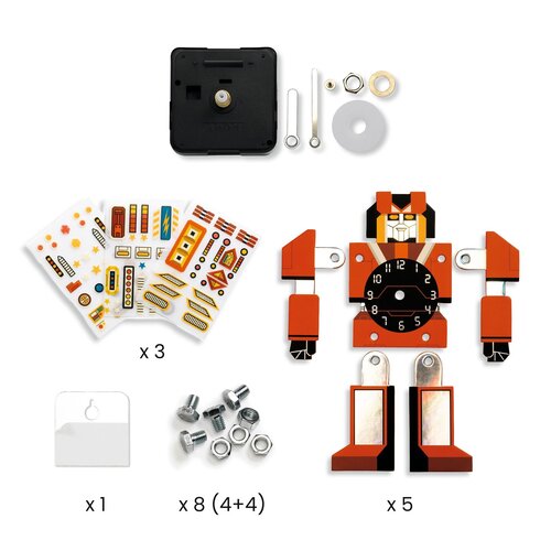 Djeco DIY - Werkende klok maken 'Robottime' (+6j)