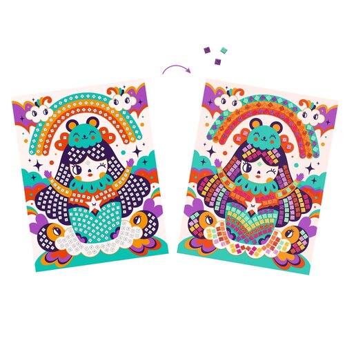 Djeco Mozaïek 'Kokeshi's'