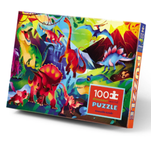 Crocodile Creek Holografische puzzel, 100st. - Dino Koninkrijk Crocodile Creek Holografische puzzel, 100st. - Dino Koninkrijk