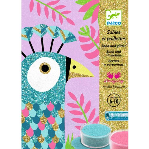 Djeco Knutseldoos - Glitterpoeder en gekleurd zand 'Vogels' (6-10j) Djeco Knutseldoos - Glitterpoeder en gekleurd zand 'Vogels' (6-10j)