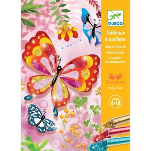 Djeco Knutseldoos glitterpoeder 'gevleugelde insecten met glitters'