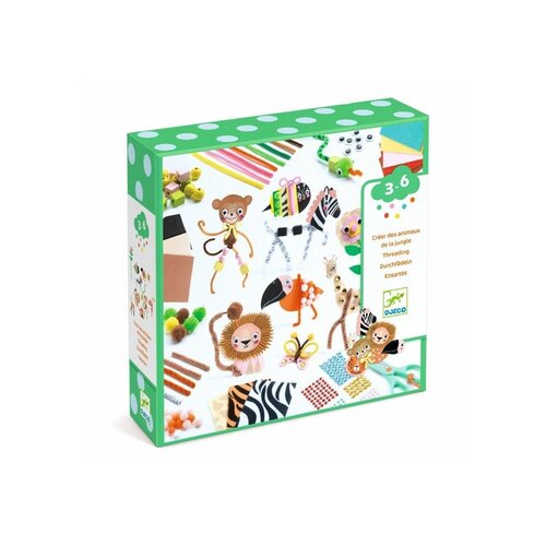 Djeco Knutseldoos - Creativity box 'Jungledieren' (3-6j)