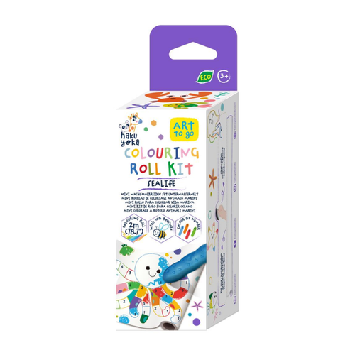 Haku Yoka Haku Yoka - Mini kleurrol kit - zeedieren Haku Yoka Haku Yoka - Mini kleurrol kit - zeedieren