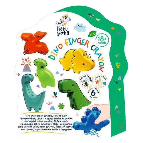 Haku Yoka Haku Yoka - Vinger Waskrijtjes Dino Haku Yoka Haku Yoka - Vinger Waskrijtjes Dino