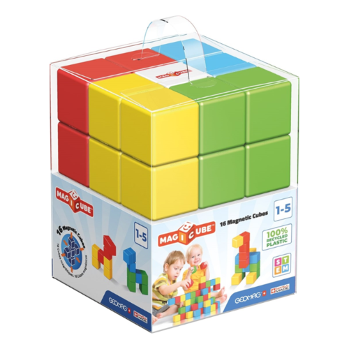 Geomag Geomag Magicube Full Color Recycled Crystal 16 pcs Geomag Geomag Magicube Full Color Recycled Crystal 16 pcs