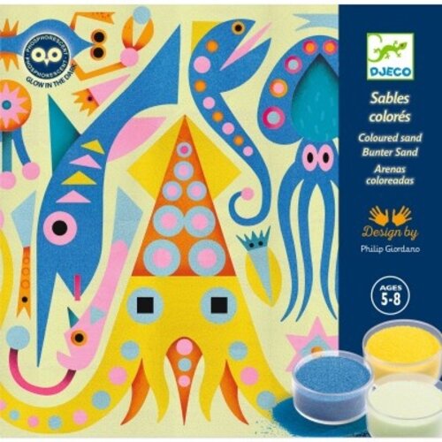Djeco Knutseldoos - Gekleurd zand 'Sea lights' (5-8j) Djeco Knutseldoos - Gekleurd zand 'Sea lights' (5-8j)