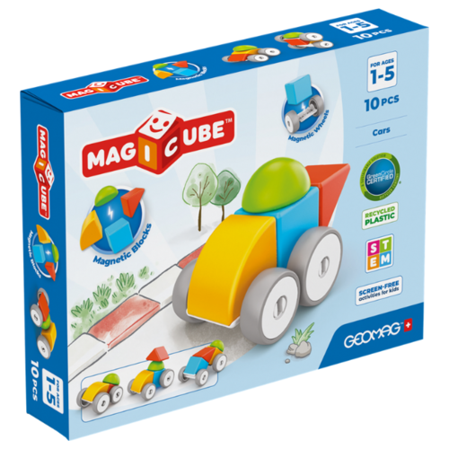 Geomag Geomag Magicube Blocks Recycled Cars 10 pcs Geomag Geomag Magicube Blocks Recycled Cars 10 pcs