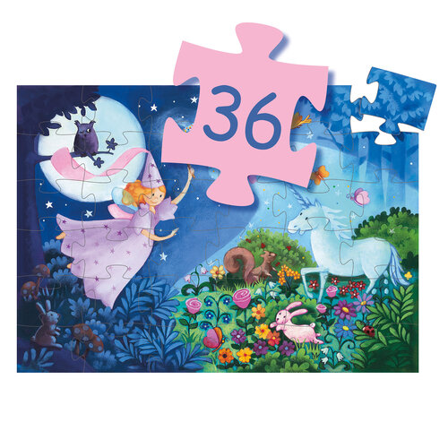 Djeco Puzzel 'de fee en de eenhoorn' 36 st