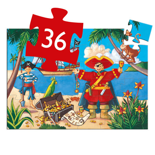 Djeco Puzzel 'piraat en schat' 36 st
