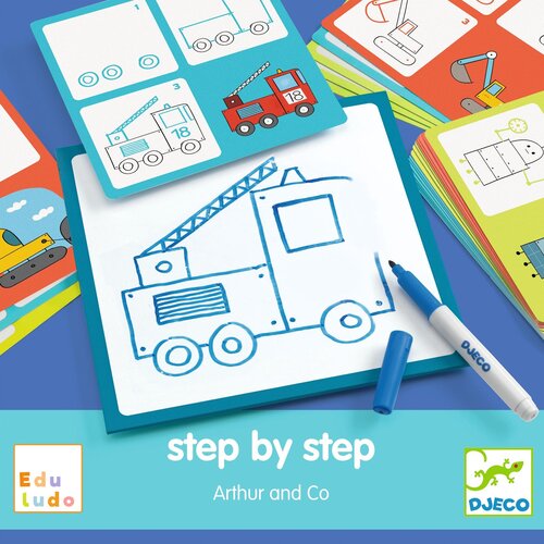 Djeco Tekenen - Step by Step 'Arthur & Co' (4-6j)