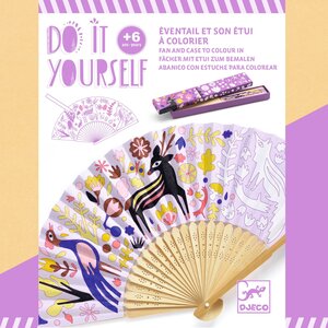 Djeco DIY - Waaier + doosje om in te kleuren 'bos' (+6j)