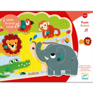 Djeco Puzzel - Geluidenpuzzel 'Baobab' (+12m)