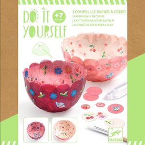 Djeco DIY - Papieren kommetjes 'roze' (+7j)