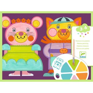 Djeco Knutselpakket - Paletschilderen 'de mollige' (3-6j)