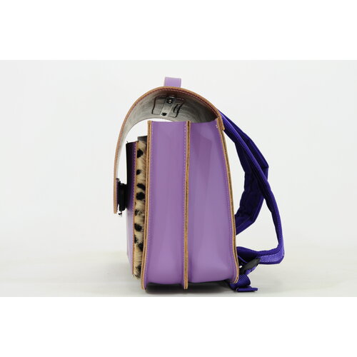 own stuff Boekentas lagere school met 2 magneetsloten - Leopard Purple